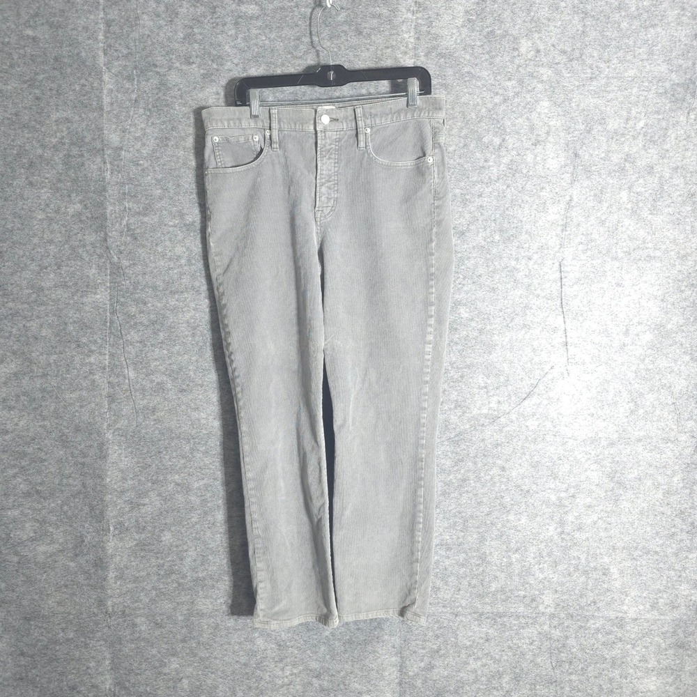 J Crew Corduroy Pants Mens 31 Vintage Grey Slim Straight Casual Chinos Wear